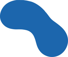 Abstract Cobalt Blue Blob Shape on White Background - Modern Design Element Vector