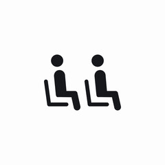 transportation seats icon sign vector