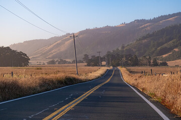 Straight Stretch of Highway 1, Northern California