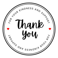 Cute and simple thank you sticker