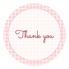 Cute and simple thank you sticker