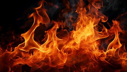 abstract fire flames against a dark background a bold and striking image of fiery flames captured in a unique abstract style