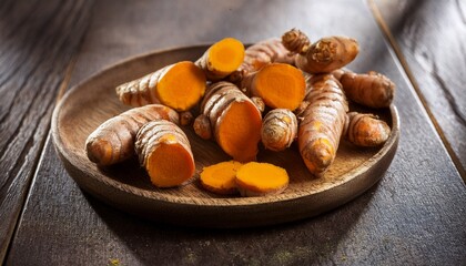 close up of preparing fresh turmeric
