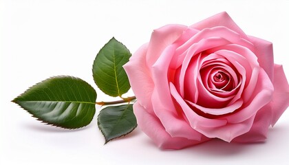pink rose isolated on a white background