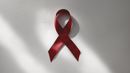 Aids Awareness concept. A symbol of support and education on HIV/AIDS prevention and treatment.