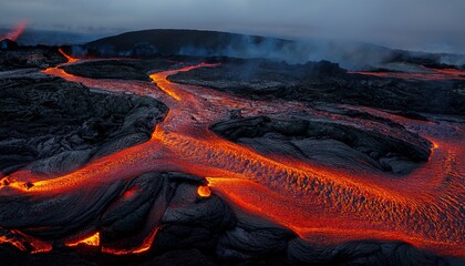 where lava flows in precise mathematical