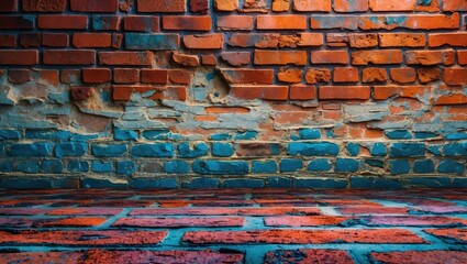 Fototapeta premium Aged Brick Wall Texture Background