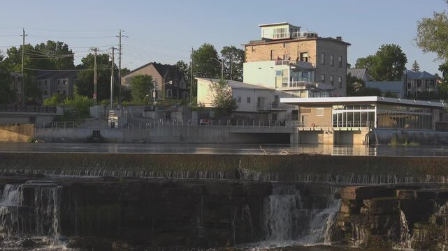 Waterfalls in a small town