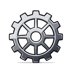 Obraz premium Gear Illustration Rotating Mechanism Cogwheel Engineering Precision Icon Technology Design