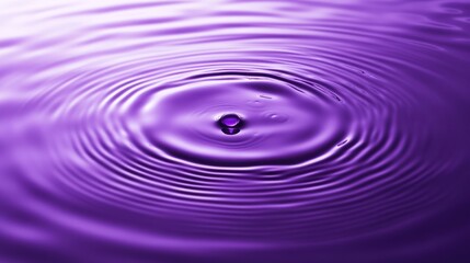 Purple Water Drop Impact, Abstract Ripple