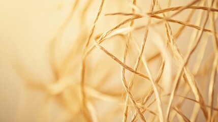Golden Twine Abstract: A Textural Study in Warm Hues