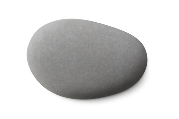 Gray oval pebble resting on transparent backdrop, offering natural texture for minimalist design compositions