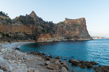 playa paradisíaca cala del moraig turismo españa verano 2025  Cala del Moraig, a paradise beach, is a Spanish tourist destination, summer 2025
