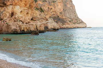 playa paradisíaca cala del moraig turismo españa verano 2025  Cala del Moraig, a paradise beach, is a Spanish tourist destination, summer 2025
