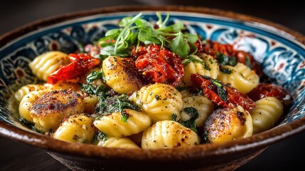 Delicious Gnocchi with Sun-Dried Tomatoes and Spinach