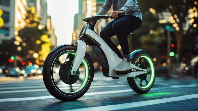 Modern electric bike in urban setting