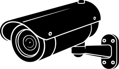 Black and white security camera icon