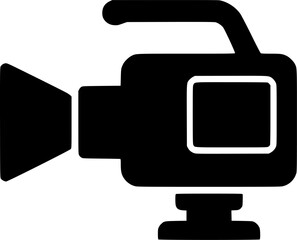 Simple Vector Icon of a Professional Video Camera