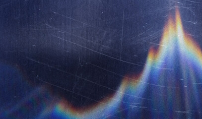 Blur colorful warm pink rainbow light leaks on black background. Defocused abstract analog retro film lens flare bokeh overlay or screen filter effect. Glow Vintage prism, water caustic, surreal light