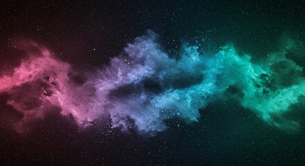 Fototapeta premium colorful smoke cloud on a black background