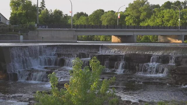 Waterfalls in a small town