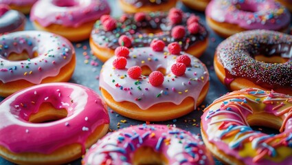 Sweet Donuts with Empty Copy Space for Text