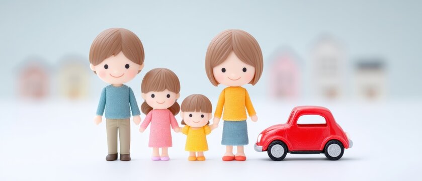 Family bonding moment home setting figurine display cozy environment close-up view togetherness concept