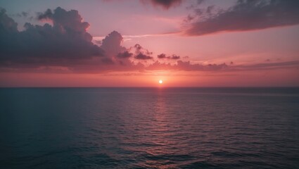 Fototapeta premium A stunning image of the breathtaking sunset over the peaceful ocean