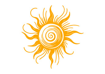 Sun hand drawn vector illustration
