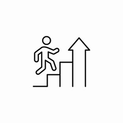 career elevate icon sign vector