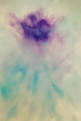 Purple and Blue Soft Watercolor on Textured Paper