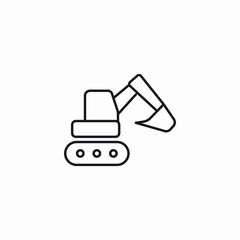 excavator tool icon sign vector