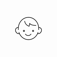 Fototapeta premium infant smile icon sign vector