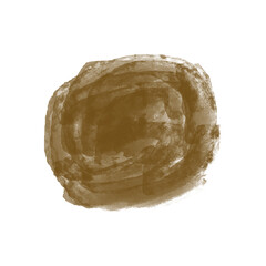 Ochre Watercolor Stain with Transparent Background texture art