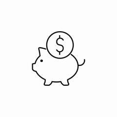 piggy bank icon sign vector
