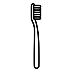 Toothbrush icon with bristles and handle for oral care