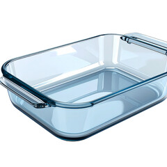 Clear glass baking dish with handles