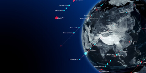 地球とデジタルテクノロジー　バナー・広告向け横長ビジュアル