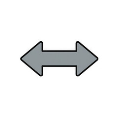Two way arrow symbol isolated on transparent background