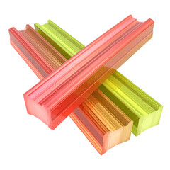 Fototapeta premium Colorful striped candy bars close up