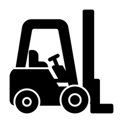 Forklift solid icon illustration 