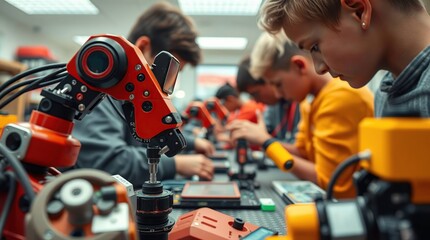 Students test robotic arm in lab space