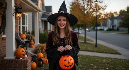 person dressed up for halloween asking for candy
