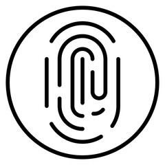 Fingerprint Line Icon