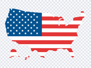 Usa map with national flag happy 4th july independence day