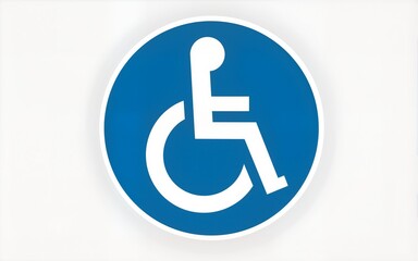 handicapped access sign or symbol flat icon. High quality