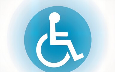 handicapped access sign or symbol flat icon. High quality