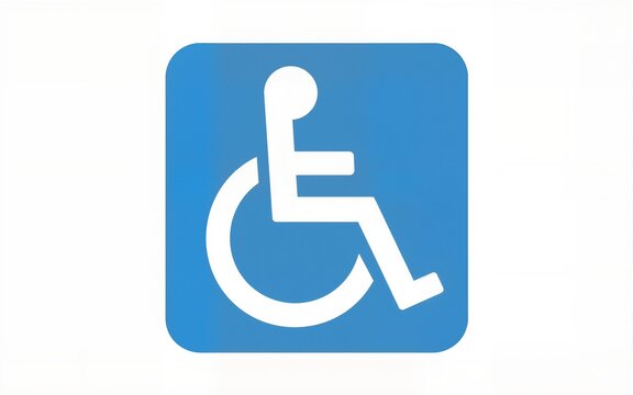 Disabled handicap sign on transparent background. High quality