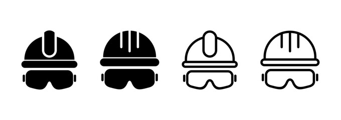 Helmet icon logo design. Motorcycle helmet sign and symbol. Construction helmet icon. Safety helmet