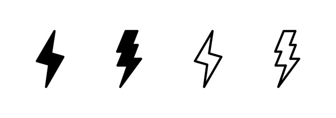 Lightning icon logo design. electric sign and symbol. power icon. energy sign